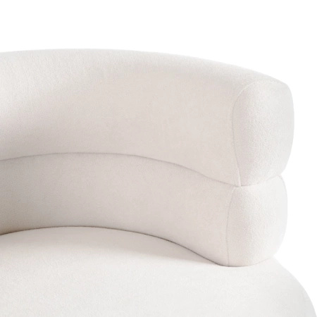 Fotel wypoczynkowy dwuosobwy kremowy na nóżkach Nantes