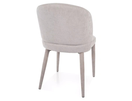 Krzesło tapicerowane szare do jadalni Tino