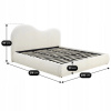 Łóżko tapicerowane beżowe z podnoszonym stelażem 180x200 Talinn