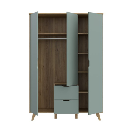 Szafa uchylna z szufladami na nóżkach VANKKA