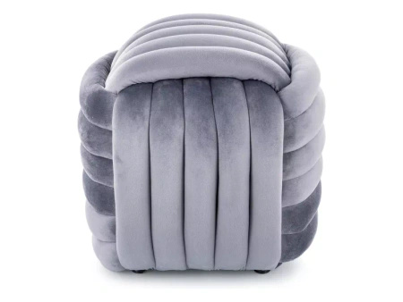 Nowoczesna szara pufa Bruni Velvet