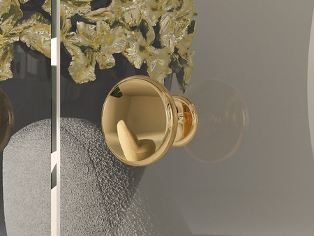 Witryna wysoka dwudrzwiowa na nóżkach do salonu Goldin 03