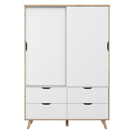 Szafa przesuwna z szufladami na nóżkach VANKKA