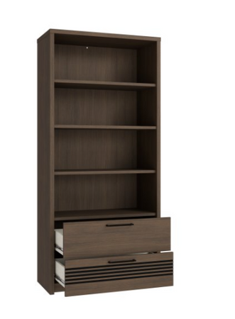 Regał wysoki podświetlany z szufladami do salon Eufemius Forte