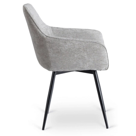 Krzesło tapicerowane do jadalni szare Palma 