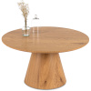 Stolik kawowy okrągły na jednej nodze do salonu dąb naturalny Carly Max 80 cm 