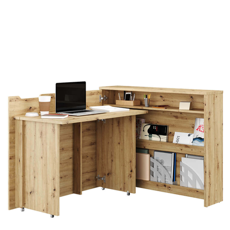 Biurko rozkładane lewe Work Concept dąb artisan 