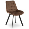Krzesło brązowe welurowe nowoczesne do jadalni Rick 