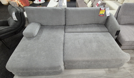 Narożnik szary rozkładany z funkcją spania do małego salonu Lash Sweet Sit 