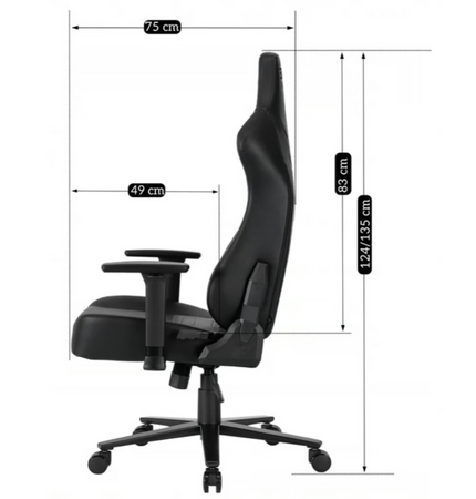 Fotel obrotowy gamingowy do pokoju młodzieżowego Apex czarny