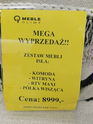 Zestaw mebli do pokoju dziennego Isla