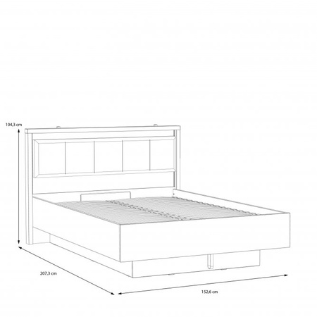Łóżko tapicerowane z pojemnikiem na pościel do sypialni Hayato Forte