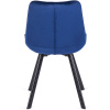 Krzesło do jadalni welurowe granatowe w stylu loftowym Rick