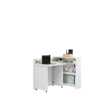 Biurko białe składane lewe Work Concept 