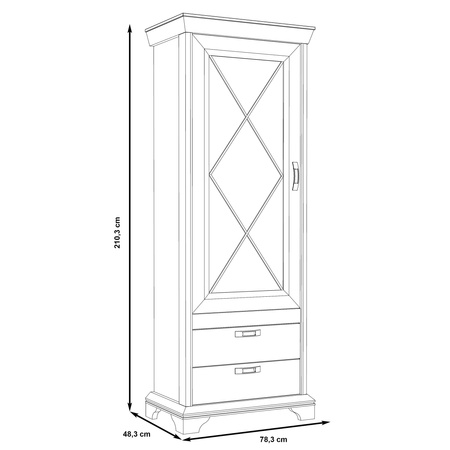 Witryna wysoka do jadalni Kashmir Forte