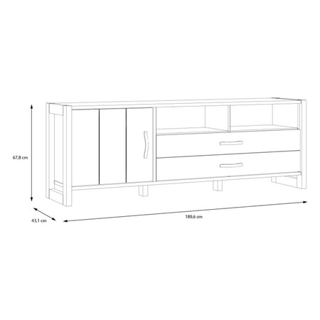 Szafka RTV z szufladami pod telewizor do salonu Note Forte