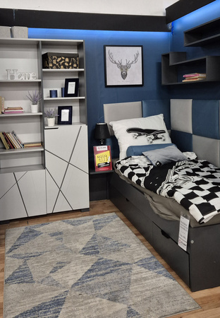 Zestaw mebli do pokoju młodzieżowego Dark x Grey Meblik