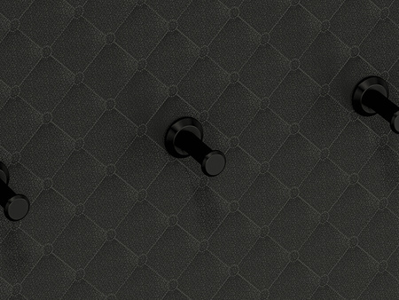 Wieszak tapicerowany czarny do przedpokoju Nevio 06