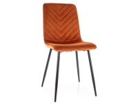 Krzesło tapicerowane welurowe rude Daren Velvet