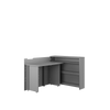 Biurko szare rozkładane lewe Work Concept 