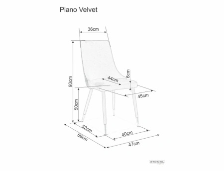 Krzesło Piano B Velvet