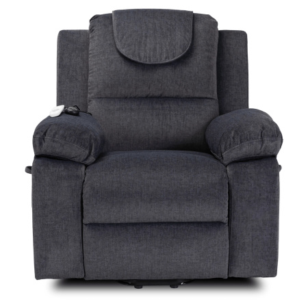 Fotel elektryczny masujący rozkładany z funkcją wstawania  ciemny popiel Fenix