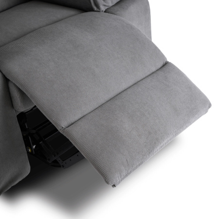 Fotel elektryczny rozkładany z funkcją wstawania i masażu szary Fenix