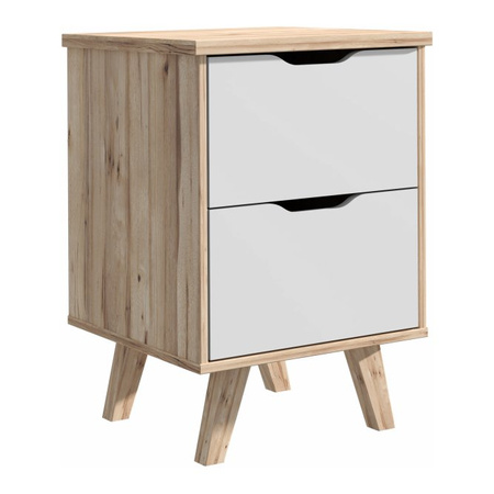 Szafka nocna z szufladami na nóżkach do sypiali VANKKA Forte
