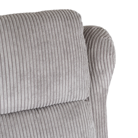 Fotel rozkładany jednoosobowy wypoczynkowy z podnóżkiem szary nowoczesny Spencer  