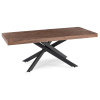 Stół rozkładany prostokątny 160-240 cm Hampton czarny/orzech