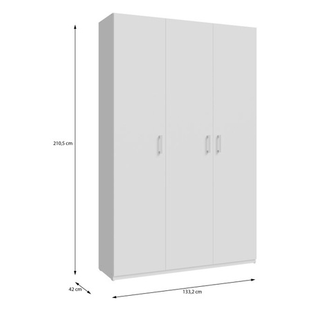 Szafa ubraniowa uchylna 130 cm biała Home Nook Forte 