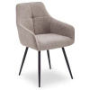 Krzesło nowoczesne kubełkowe tapicerowane do jadalni beżowe Palma