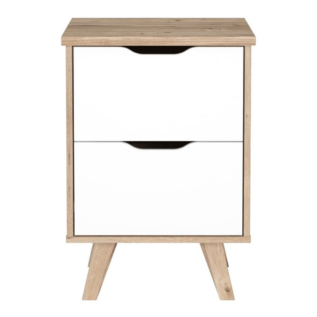 Szafka nocna z szufladami na nóżkach do sypiali VANKKA Forte