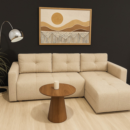 Narożnik nowoczesny z funkcja spania i pojemnikiem Amaro Bis 