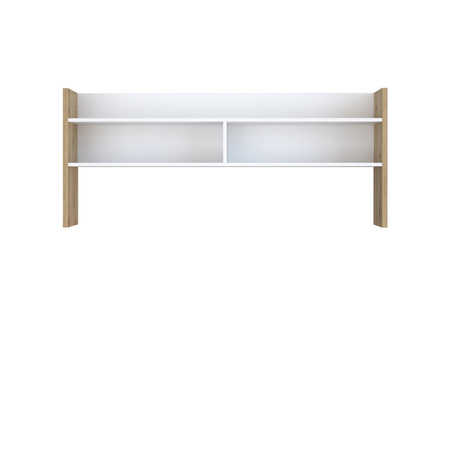 Nadstawka z półkami biała do biurka 140  cm 