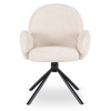 Krzesło obrotowe beżowe tapicerowane  do jadalni Musso