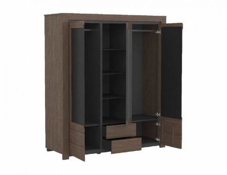 Szafa uchylna z szufladami i lustrem do sypialni Sempre Mebin