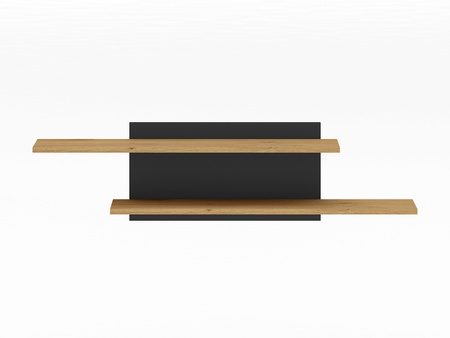 Półka wisząca z czarnymi wstawkami w stylu loftowym Modesto