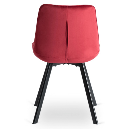 Krzesło taicerowane bordowe w stylu loftowym do jadalni Rick