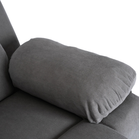 Fotel elektryczny rozkładany z funkcją wstawania i masażu szary Fenix