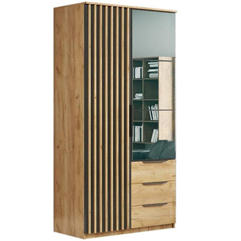 Szafa uchylna z lustrem, lamelami do sypialni Toscana 100 cm