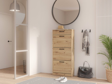 Szafka na buty wąska do przedpokoju dąb artisan Niko