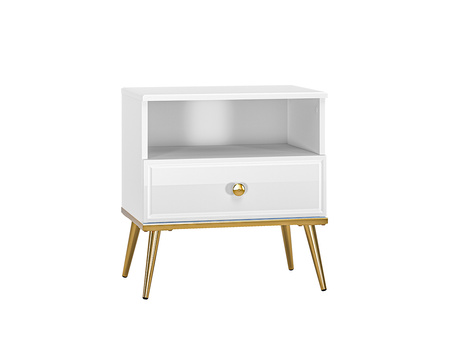 Szafka nocna z szufladĄ na nóżkach do sypiali Goldin