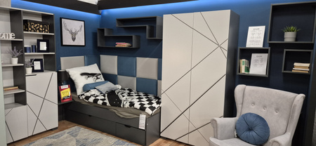 Zestaw mebli do pokoju młodzieżowego Dark x Grey Meblik