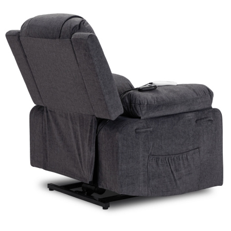 Fotel elektryczny masujący rozkładany z funkcją wstawania  ciemny popiel Fenix