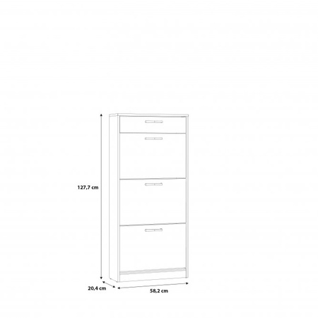 Szafka na buty wąska do przedpokoju dąb artisan Niko