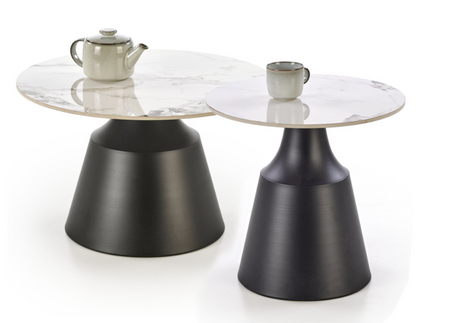 Zestaw ław kawowych okrągłych do salonu Magneta