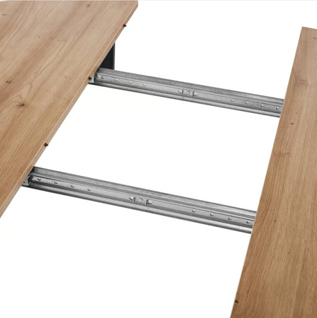 Stół okrągły rozkładany 102-142 cm do salonu dąb artisan/czarny 