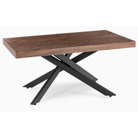 Stół rozkładany prostokątny 160-240 cm Hampton czarny/orzech