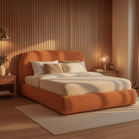 Łóżko tapicerowane z podnoszonym stelażem 160x200 Rosso